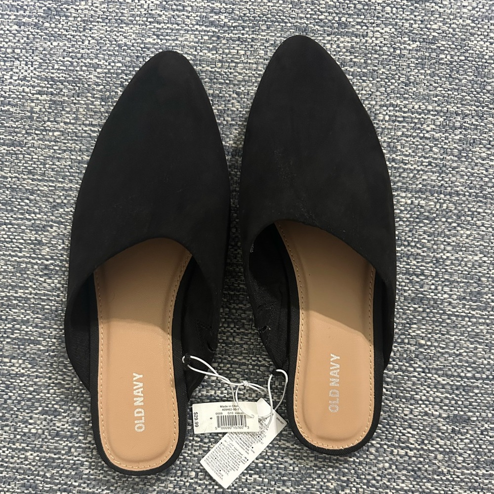 Old Navy Women's Black Slip-On Mules